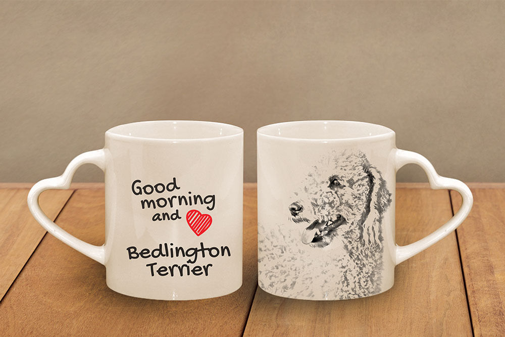 Bedlington Terrier - Ceramic Cup, Mug "good Morning And Love, Heart", Ca